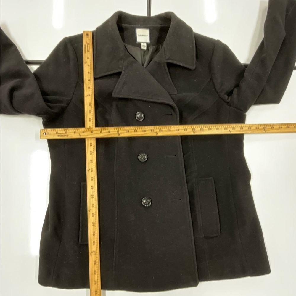 Women's Size 2X Croft & Barrow Lined Pea Coat/Jacket Black Double Breasted - Picture 2 of 8